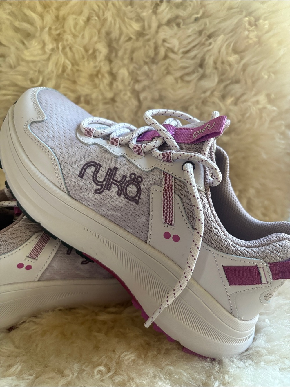 Ryka White Pink and Purple Women's Athletic Sneakers